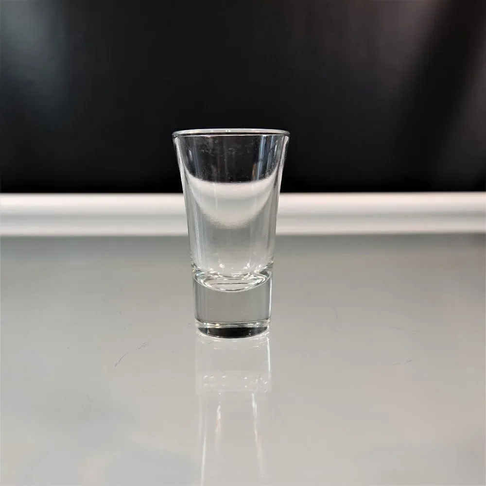 Tequila Shooter 8 Shot Glasses Clear Glass Thick